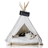 White Pet Teepee with Bed