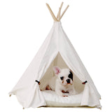White Pet Teepee with Bed